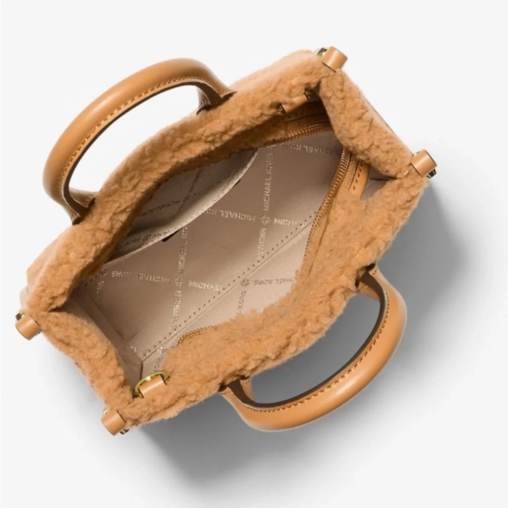 NWT‎ MICHAEL MICHAEL KORS Mirella Extra-Small Sherpa Crossbody Bag